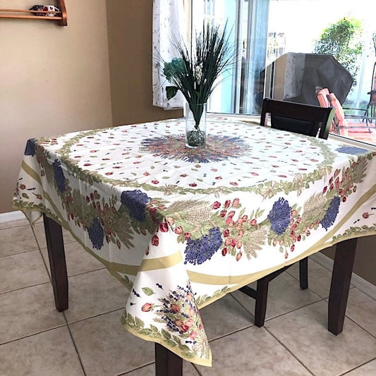 Square 69" Coated Tablecloth - Rose Lavender