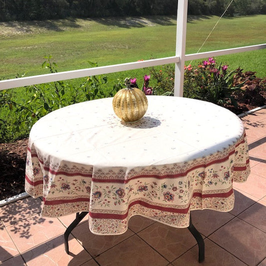 Round 70" Tablecloth - Beaucaire Red